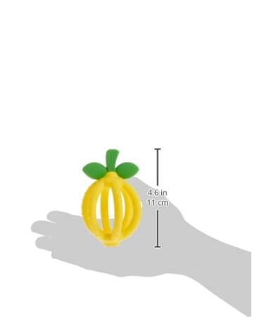 Itzy Ritzy Lemon-Shaped Teething Ball & Training Toothbrush - BPA-Free Silicone Bitzy Biter for Soothing Gums and Easy Grip - Buy Online on SooperMarket.com