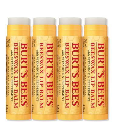 Burt's Bees Beeswax Lip Balm 4-Pack 4 ct