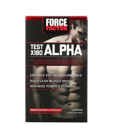 Force Factor Test X180 Alpha Testosterone Booster 120 Capsules