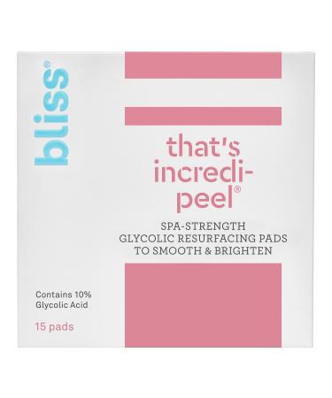 Discover Bliss That's Incredi-Peel Spa-Strength Glycolic Resurfacing Pads 15 ct - Elevate Your Style Instantly! - Buy Online on SooperMarket.com