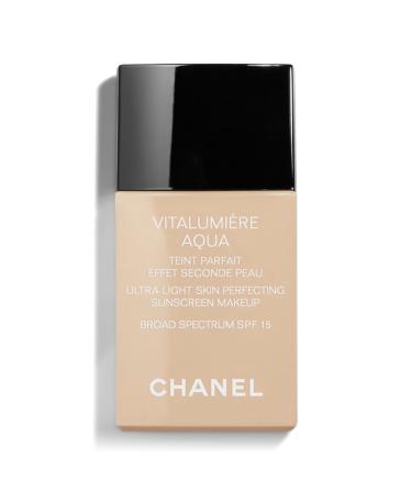 CHANEL VITALUMIÈRE AQUA Ultra-Light Skin Perfecting Sunscreen Makeup Broad Spectrum SPF 15 50 1.0 oz