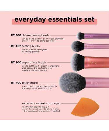 Real Techniques Everyday Essentials Makeup Brush & Sponge Set - Discover Premium Quality Shop now! - Buy Online on SooperMarket.com
