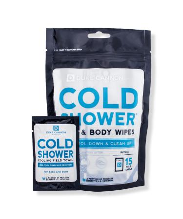 Duke Cannon Supply Co Cold Shower Field Towels Face & Body Wipes 15 ct