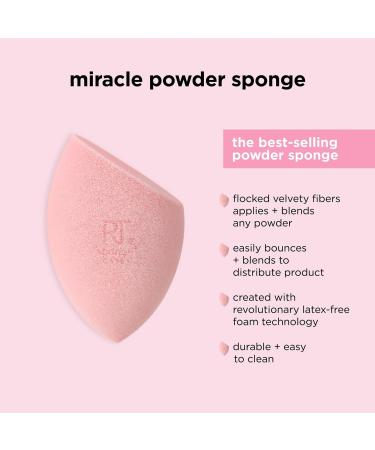 Real Techniques Miracle Powder Makeup Blending Sponge 1 ct - Transform Your Style with the Best Innovation Today! - Buy Online on SooperMarket.com