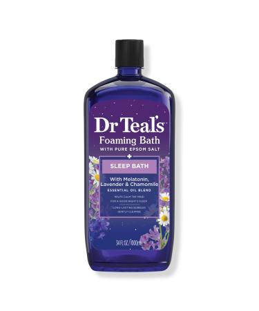 Dr Teal's Sleep Foaming Bath with Melatonin, Lavender & Chamomile Essential Oils 34.0 oz