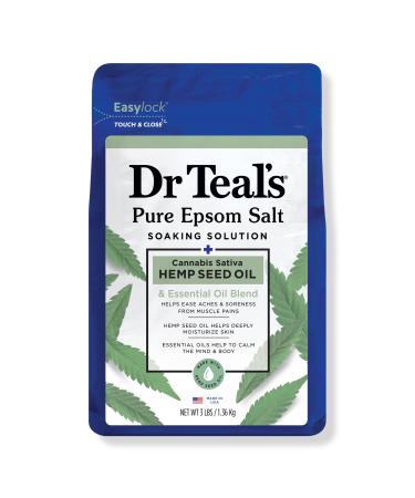 Dr Teal's Cannabis Sativa Hemp Seed Oil Pure Epsom Salt 48.0 oz