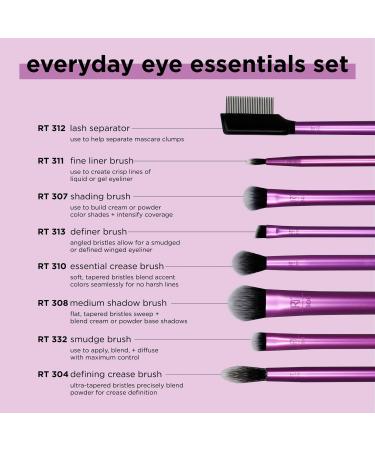 Real Techniques Everyday Eye Essentials Makeup Brush Set 8 ct - Transform Your Style with the Best Innovation Today! - Buy Online on SooperMarket.com