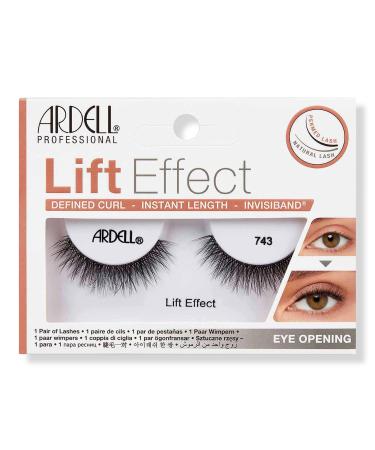 Ardell Lift Effect #743, Defined Curl, Instant Length with Invisiband