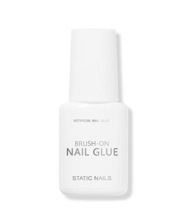 Static Nails Non-Damaging Brush On Nail Glue 0.247 oz