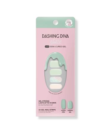 Dashing Diva Emerald Marble Glaze Semi-Cured Gel Art