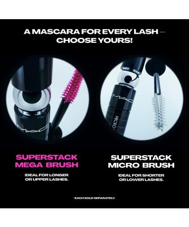 MAC Macstack Mascara Superstack Black, Mega Brush - Transform Your Style with the Best Innovation Today! - Buy Online on SooperMarket.com