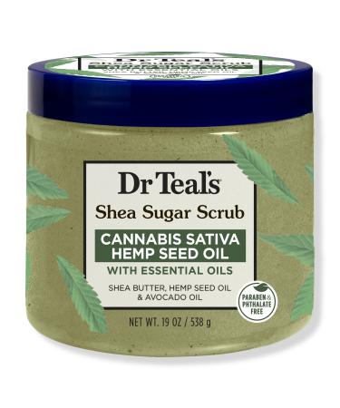 Dr Teal's Shea Sugar Scrub with Cannabis Sativa Hemp Seed Oil & Essential Oils 19.0 oz