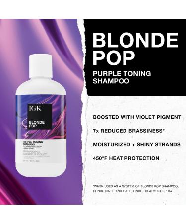 IGK Blonde Pop Shampoo 8.0 oz - Transform Your Style with the Best Innovation Today! - Buy Online on SooperMarket.com