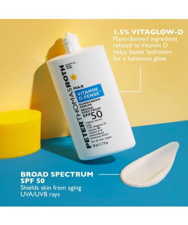 Peter Thomas Roth Max Vitamin D-Fense Sunscreen Serum Broad Spectrum SPF 50 1.7 oz - Transform Your Style with the Best Innovation Today! - Buy Online on SooperMarket.com