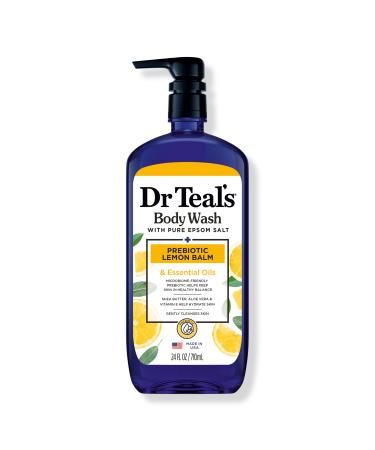 Dr Teal's Body Wash with Prebiotic Lemon Balm and Essential Oil Blend 24 oz