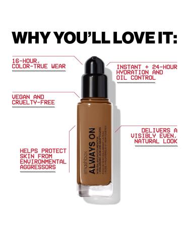 Smashbox Always On Skin-Balancing Foundation with Hyaluronic Acid + Adaptogens M10N 1.0 oz - Transform Your Style with the Best Innovation Today! - Buy Online on SooperMarket.com