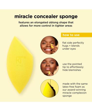 Discover Real Techniques Miracle Concealer Makeup Sponge Duo 2 ct - Elevate Your Style Instantly! - Buy Online on SooperMarket.com