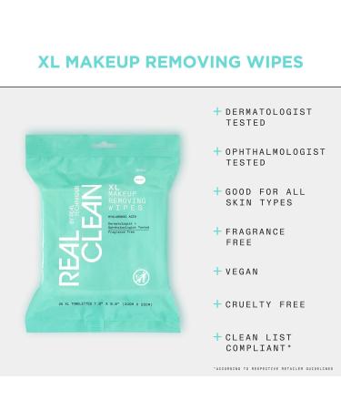 Real Techniques Real Clean XL Makeup Removing & Cleansing Wipes 25 ct - Transform Your Style with the Best Innovation Today! - Buy Online on SooperMarket.com