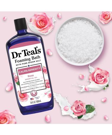 Dr Teal's Foaming Bath with Pure Epsom Salt, Calm & Serenity with Rose 34 oz - Transform Your Style with the Best Innovation Today! - Buy Online on SooperMarket.com