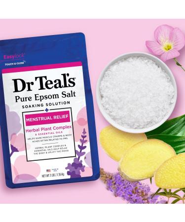 Dr Teal's Pure Epsom Salt Soaking Solution, Menstrual Relief 48 oz - Transform Your Style with the Best Innovation Today! - Buy Online on SooperMarket.com