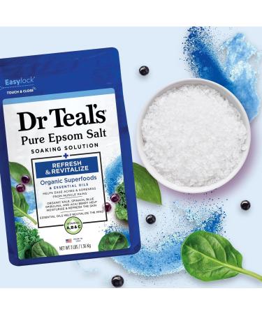 Discover Dr Teal's Pure Epsom Salt Soaking Solution Refresh & Revitalize with Superfoods 48 oz - Elevate Your Style Instantly! - Buy Online on SooperMarket.com