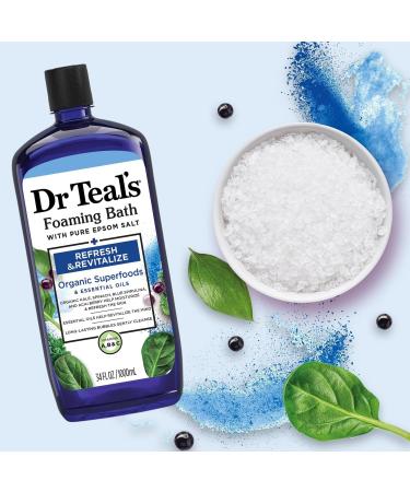 Discover Dr Teal's Foaming Bath with Pure Epsom Salt, Refresh & Revitalize with Superfood 34 oz - Elevate Your Style Instantly! - Buy Online on SooperMarket.com