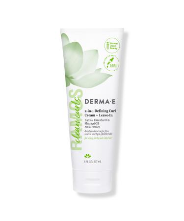 DERMA E Alba Ramos Clean Curls 2-In-1 Defining Curl Cream + Leave-In Treatment 8.0 oz