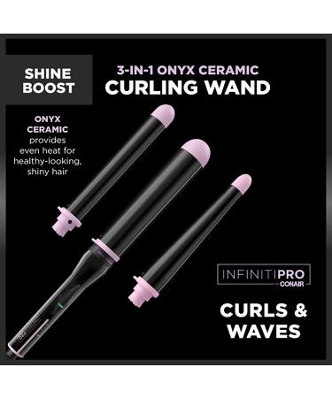 Conair InfinitiPRO By Conair 3-in-1 Onyx Titanium Curling Iron - Transform Your Style with the Best Innovation Today! - Buy Online on SooperMarket.com