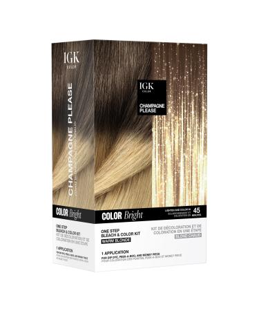 IGK Color Bright One Step Bleach & Color Kit Champagne Please - Transform Your Style with the Best Innovation Today! - Buy Online on SooperMarket.com