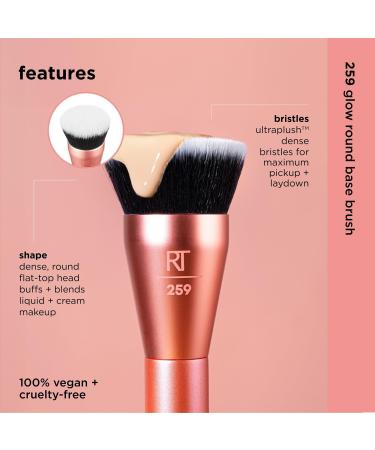 Real Techniques Glow Round Base Makeup Blending Brush 1 ct - Discover Premium Quality Shop now! - Buy Online on SooperMarket.com