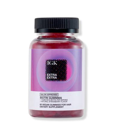 IGK Extra Extra Biotin Vitamin Hair Gummies 60 ct