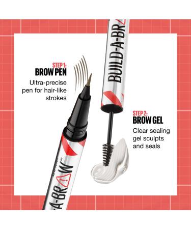 Discover Maybelline Build-A-Brow 2-In-1 Brow Pen and Sealing Gel Black Brown 0.034 oz - Elevate Your Style Instantly! - Buy Online on SooperMarket.com