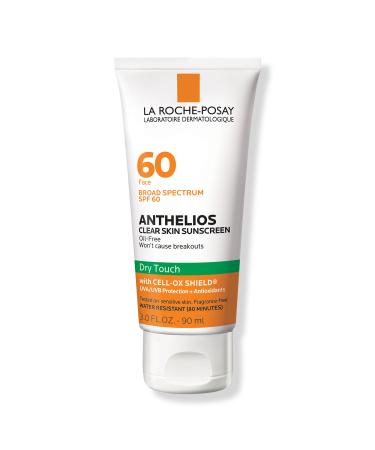 La Roche-Posay Anthelios Clear Skin Dry Touch Face Sunscreen SPF 60 3.0 oz