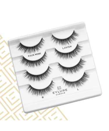 Discover Eylure Luxe Faux Mink Natural Lavish Eyelashes Multipack 4 ct - Elevate Your Style Instantly! - Buy Online on SooperMarket.com