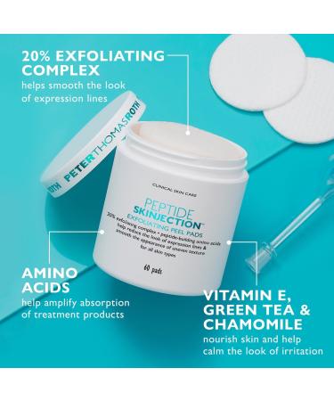 Discover Peter Thomas Roth Peptide Skinjection Exfoliating Peel Pads 60 ct - Elevate Your Style Instantly! - Buy Online on SooperMarket.com