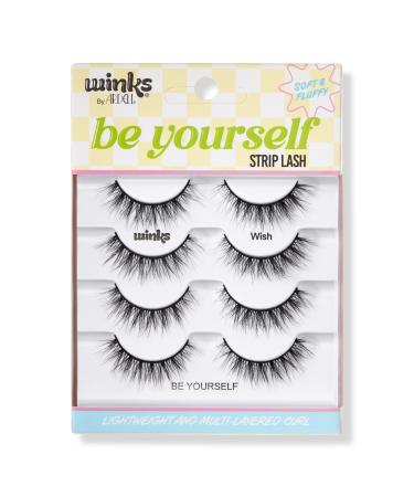 Ardell Winks Be Yourself Wish, Black Strip Lash 4 pair