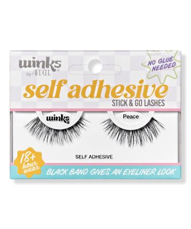 Ardell Winks Self Adhesive Stick & Go Black Strip Lashes, Peace