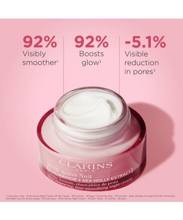 Clarins Multi-Active Night Moisturizer for Lines, Pores, Glow with Niacinamide 1.7 oz - Discover Premium Quality Shop now! - Buy Online on SooperMarket.com