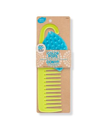 Conair Color Pops Shampoo Scalp Massage & Shower Comb Value Pack