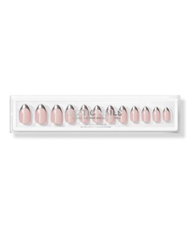 Static Nails Metallic French Reusable Pop-On Manicures