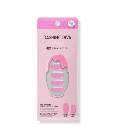 Dashing Diva Faux Pink Glaze Semi-Cured Gel Art