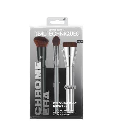 Real Techniques Chrome Era It's Giving Base Makeup Brush Set - Transform Your Style with the Best Innovation Today! - Buy Online on SooperMarket.com