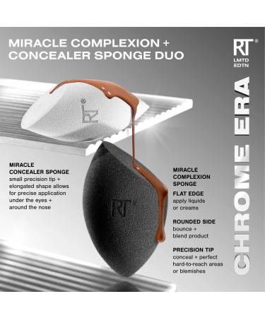Real Techniques Chrome Era Miracle Complexion + Concealer Makeup Sponge Duo 2 ct - Transform Your Style with the Best Innovation Today! - Buy Online on SooperMarket.com