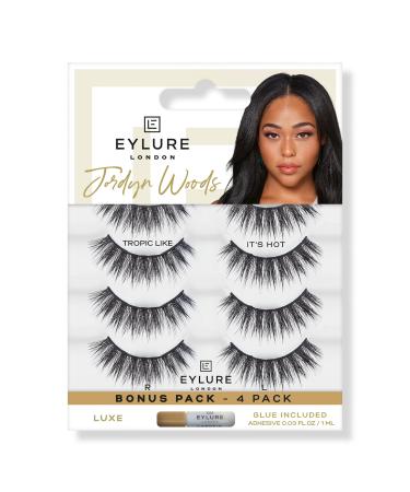 Eylure Jordyn Woods Tropic Like It's Hot Luxe Eyelashes Multipack 4 pair