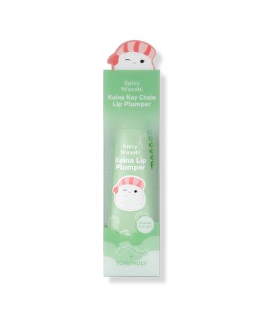 TONYMOLY Squishmallows Keina Spicy Wasabi Key Chain Lip Plumper 0.37 oz