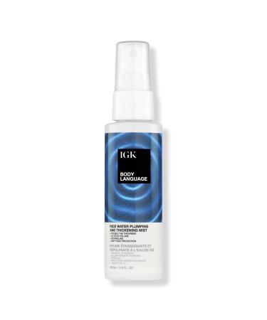 IGK Travel Size Body Language Rice Water Plumping and Thickening Mist 2.0 oz
