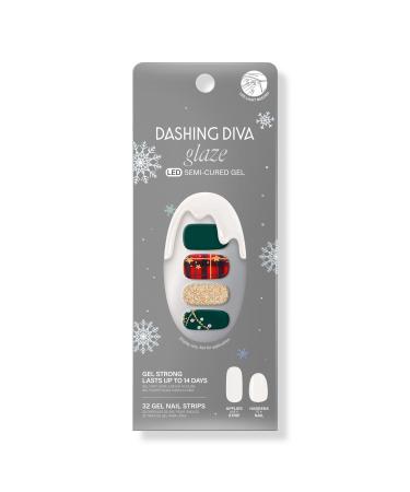 Dashing Diva Victorian Plaid Glaze Semi-Cured Gel Art