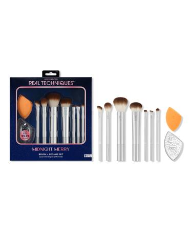 Real Techniques Midnight Merry Limited Edition Brush + Sponge Set 9 ct