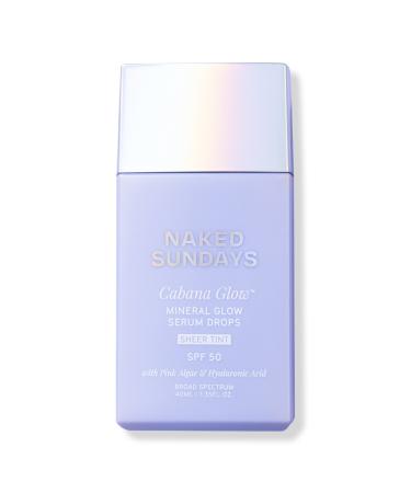 Naked Sundays CabanaGlow Mineral Glow Drops SPF50 Sheer 1.35 oz