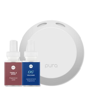 Pura Pura x Capri Blue Seasonal Smart Fragrance Diffuser Set Tinsel & Spice / Volcano